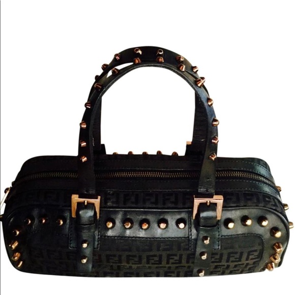 Fendi copper leather canvas FF baguette Zucca bag - Picture 7 of 8